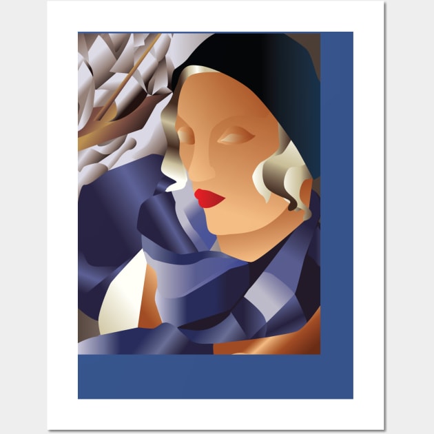 Tamara de Lempicka, The Blue Scarf Wall Art by ZCardula